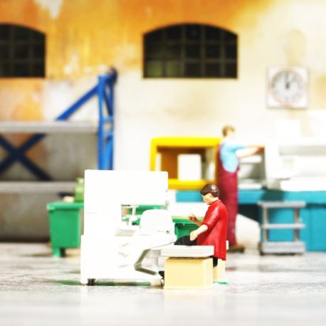 BUSCH H0 A-Set: Tampondruckmasch.