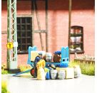 BUSCH H0 A-Set: Bahnst.karre beladen