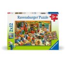 Ravensburger Kinderpuzzle - 12004047 Weihnachtswerkstatt - Puzzle für Kinder ab 3 Jahren, mit 2x12 Teilen