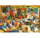 Ravensburger Kinderpuzzle - 12004047 Weihnachtswerkstatt - Puzzle für Kinder ab 3 Jahren, mit 2x12 Teilen