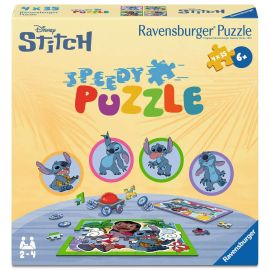 Speedy Puzzle Stitch, 12004178, von Ravensburger - 4 Puzzles mit 35 Teilen und 32 Speedy Chips – Wer puzzelt am schnel