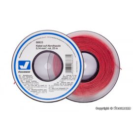 Kabel 25 m, 0,14 mm rot
