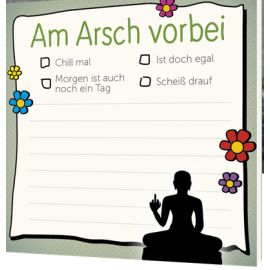 Klebezettel-Am Arsch vorbei