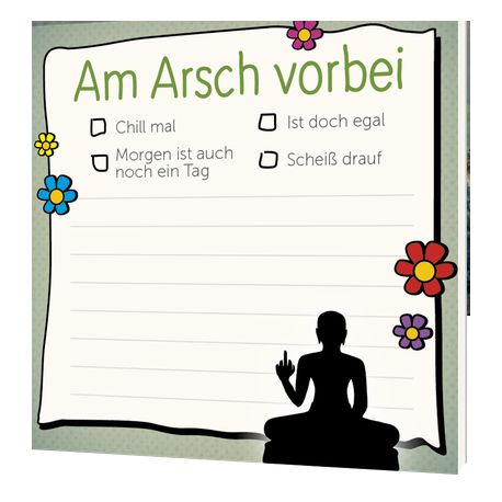 Klebezettel-Am Arsch vorbei