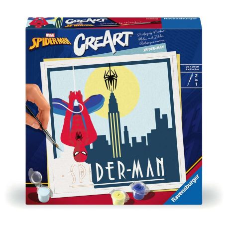 Ravensburger 23891 Malen nach Zahlen Spider-Man Malen nach Zahlen quadratisch Schmal Einsteigerset