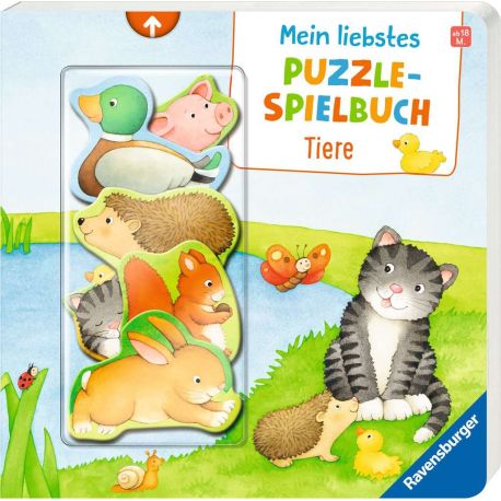Mein liebstes Puzzle-Spielbuch: Tiere - Puzzlebuch ab 18 Monaten, mit 6 Puzzleteilen