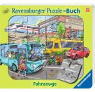 Ravensburger Puzzle-Buch: Fahrzeuge - Kinderbuch ab 3 Jahren, Puzzle mit 12 Teilen, Spielbuch, Wimmelbuch, Pappbilderb