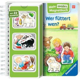 Mein großes Magnetbuch: Wer füttert wen? - Magnet-Spielbuch ab 2 Jahren, Bilderbuch