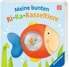 Meine bunten Ri-Ra-Rasseltiere – Rasselbuch für Kinder ab 6 Monaten, Babybuch, Spielbuch