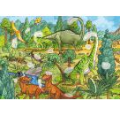 Ravensburger Wimmeln, Rätseln, Stickern: Dinosaurier - Stickerbuch ab 4 Jahren, 13 Wimmelbilder, über 300 Sticker, Din