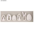 Silikon Gießform Eier + Hasen