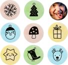 Zungen-Tattoos - Wintertiere