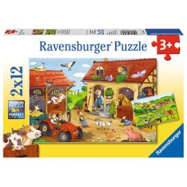 Ravensburger 7560 Puzzle Fleißig auf dem Bauernhof 2 X 12 Teile Ravensburger 7560 Puzzle Fleißig auf dem Bauernhof 2 X 12 Teile