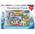 Ravensburger 7578 Puzzle Mit Blaulicht unterwegs 2 X 12 Teile