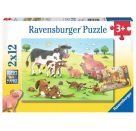 Ravensburger 7590 Puzzle Glückliche Tierfamilien 2 X 12 Teile