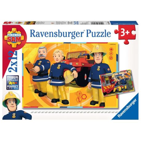 Ravensburger 7584 Puzzle Sam im Einsatz 2 X 12 Teile