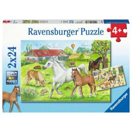 Ravensburger 7833 Puzzle Auf dem Pferdehof 2 X 24 Teile