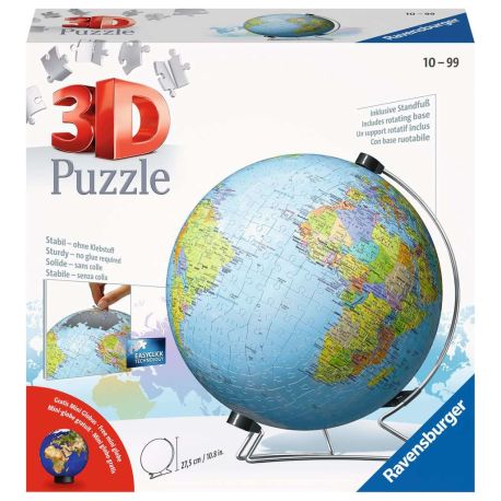 Ravensburger 11159 Puzzle Globus in deutscher Sprache 3D 540 Teile
