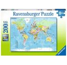 Ravensburger 12890 Puzzle Die Welt 200 Teile XXL