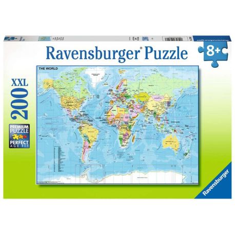 Ravensburger 12890 Puzzle Die Welt 200 Teile XXL