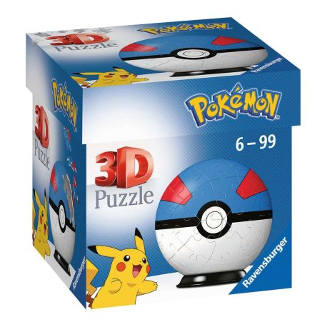 Ravensburger 11265 Puzzle Puzzle-Ball Pokémon Superball 3D 72 Teile