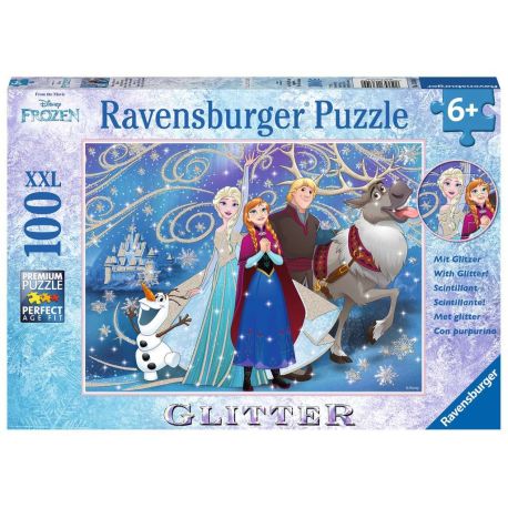 Ravensburger 13610 Puzzle Frozen - Glitzernder Schnee 100/200 Teile XXL