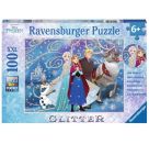 Ravensburger 13610 Puzzle Frozen - Glitzernder Schnee 100/200 Teile XXL