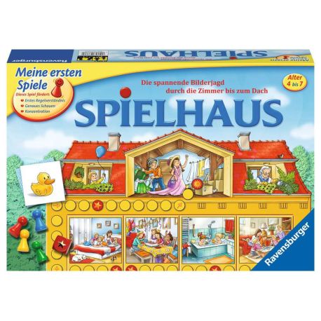 Ravensburger 21424 - Spielhaus - Kinderspielklassiker, spannende Bilderjagd für 2-4 Spieler ab 4 Jahren