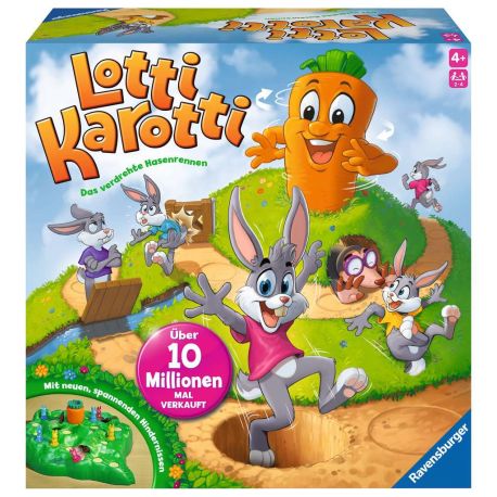 Ravensburger Kinderspiele 22343 - Lotti Karotti - Wettlaufspiel für 2 bis 4 Spieler ab 4 Jahren