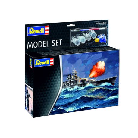 Model Set Battleship Gneisenau, Revell Modellbausatz mit Basiszubehör