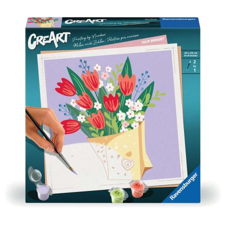 Ravensburger CreArt - Malen nach Zahlen 25518 - Tulpenstrauß - ab 12 Jahren
