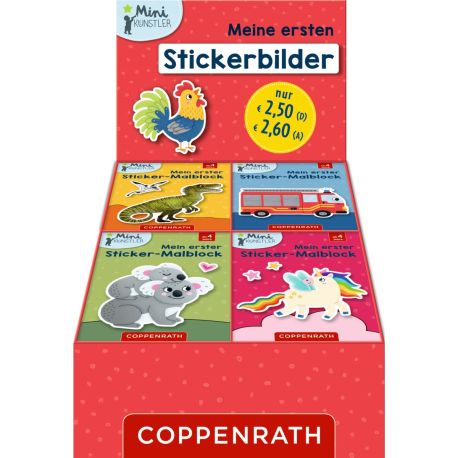 M. 1.Stickerbilder Einh./Dino/Tiere/Fahrz. M-Künstl.,sort.