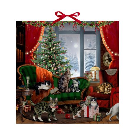 Katzen am Fenster, Wand-Adventskalender (Behr)