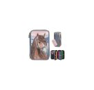 Miss Melody 3 Fach Federtasche mit 3 D Effekt