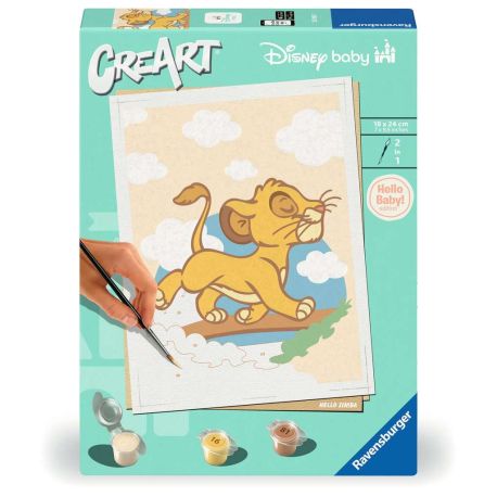 Ravensburger CreArt - Malen nach Zahlen 25898 - Hello Baby: Simba - ab 12 Jahren