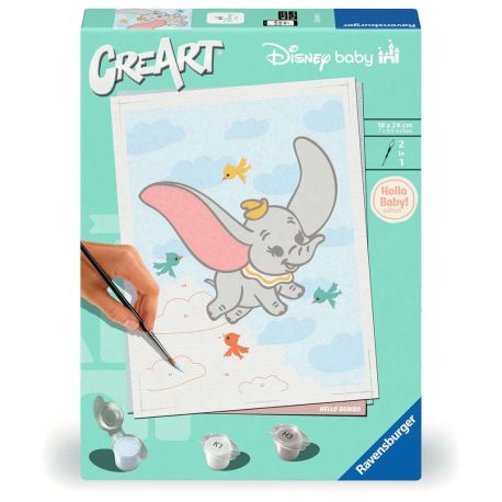 Ravensburger CreArt - Malen nach Zahlen 25899 - Hello Baby: Dumbo - ab 12 Jahren