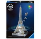 Ravensburger 3D Puzzle Iconics: 12008024 Eiffelturm - mit Licht - Das Wahrzeichen von Paris als detailgetreues und bel