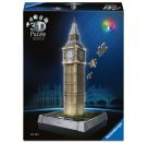 Ravensburger 3D Puzzle Iconics: 12008025 Big Ben - mit Licht - Das berühmte Wahrzeichen von London als detailgetreues