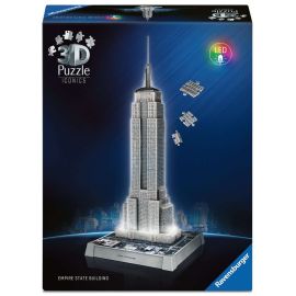Ravensburger 3D Puzzle Iconics: 12008026 Empire State Building - mit Licht  - Eine Ikone der Skyline von New York als