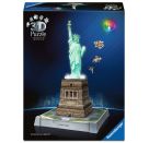 Ravensburger 3D Puzzle Iconics: 12008027 Freiheitsstatue - mit Licht - Das berühmte New Yorker Wahrzeichen als detailg