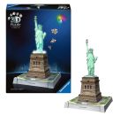 Ravensburger 3D Puzzle Iconics: 12008027 Freiheitsstatue - mit Licht - Das berühmte New Yorker Wahrzeichen als detailg