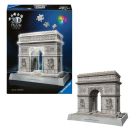 Ravensburger 3D Puzzle Iconics: 12008029 Triumphbogen Paris - mit Licht - Das berühmte Monument am Ende der Champs Ély