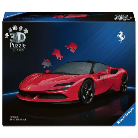 Ravensburger 3D Puzzle Iconics: 12008041 Ferrari SF90 Stradale - Der ikonische Supersportwagen aus Maranello als Model