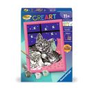 Ravensburger CreArt 27995 - Schlafende Katzen - Malen nach Zahlen Katze für Kinder ab 11 Jahren
