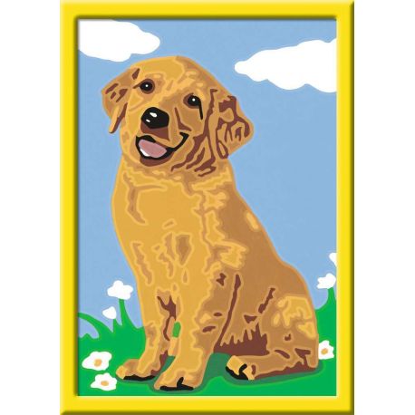Ravensburger CreArt 28511 - Kleiner Golden Retriever - Malen nach Zahlen Hund für Kinder ab 7 Jahre