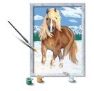 Ravensburger CreArt 28780 - Haflinger im Schnee - Malen nach Zahlen Pferde für Kinder ab 9 Jahre