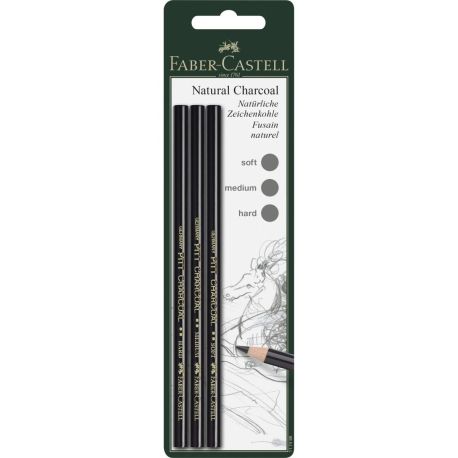 Faber-Castell Kohlestift PITT fettfrei schw
