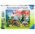 Ravensburger 10957 Puzzle Unter Dinosauriern 100 Teile XXL