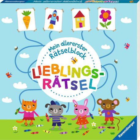 Ravensburger Mein allererster Rätselblock - Lieblingsrätsel - Rätselbuch ab 3 Jahre