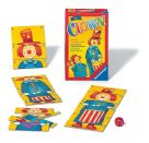 Ravensburger 23115 - Clown, Mitbringspiel für 2-6 Spieler, Kinderspiel ab 4 Jahren, kompaktes Format, Reisespiel, Würf